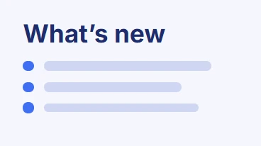 What is new slide with three bullet points